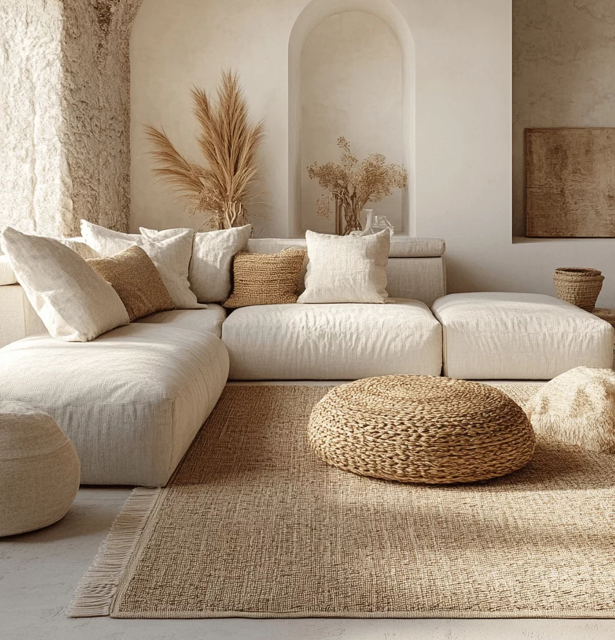 🎯 غرفة معيشة على الطراز البوهيمي