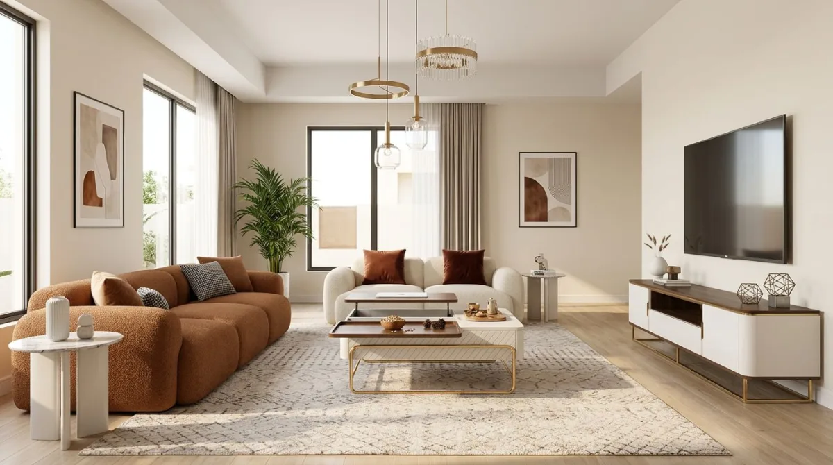 غرفة معيشة انيقة 