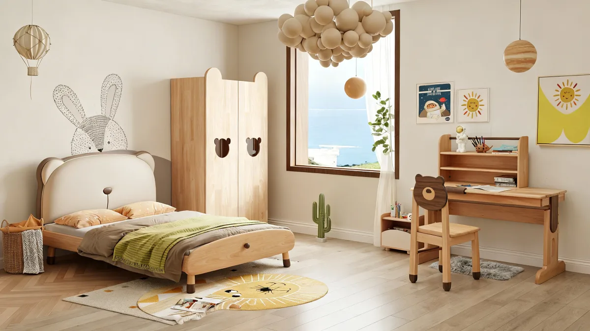 ديكور غرفة الأطفال بأسلوب مينيمل وديع