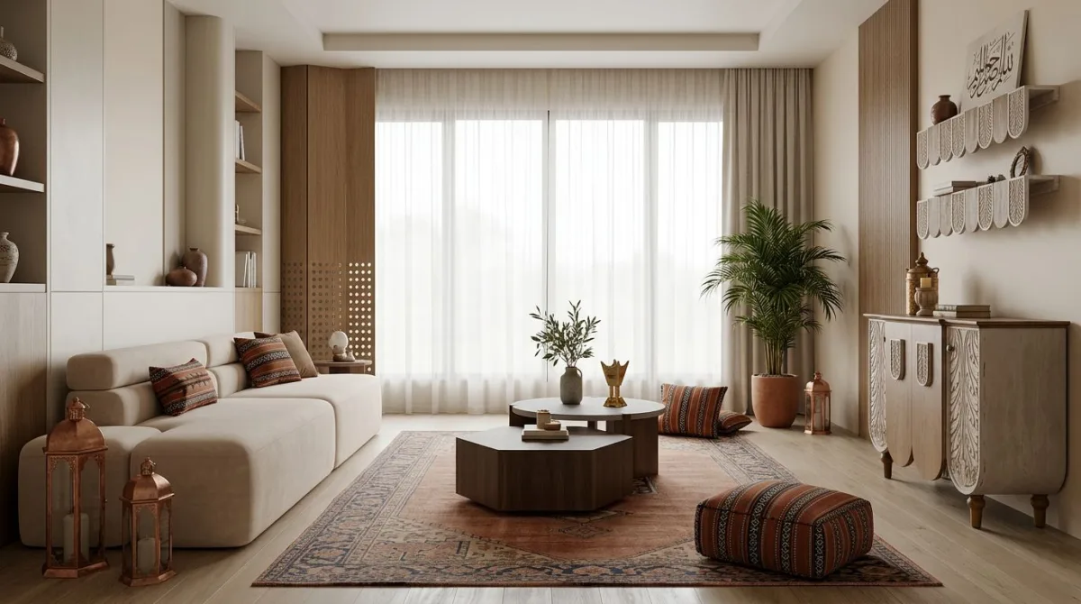 مقلط واسع بألوان ترابية هادئة