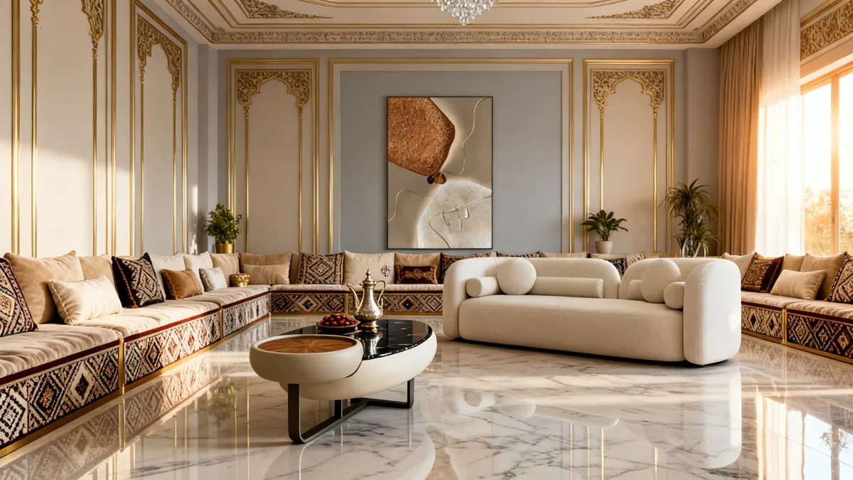 مجلسك الفاخر: لمسة كلاسيكية معاصرة