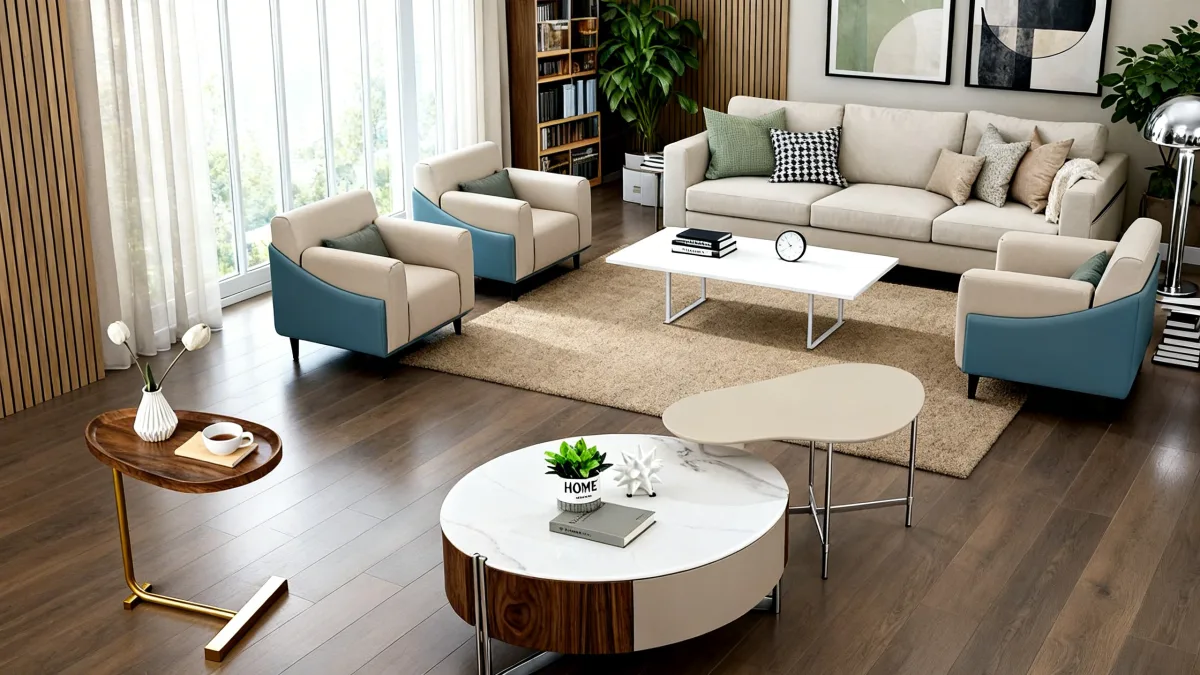 تصميم عصري لغرفة المعيشة: أناقة وراحة لا تقاوم