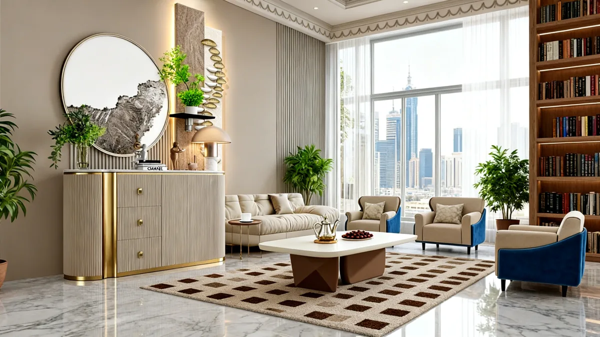 مجلس عصري: فخامة تجمع بين الأناقة والراحة