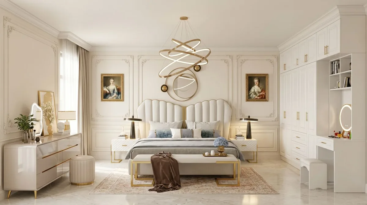 جناح فندقي رومانسي بلمسة فاخرة