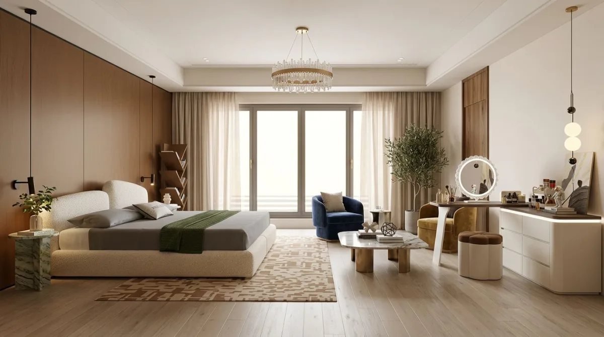 جناح فندقي فاخر بإطلالة مميزة