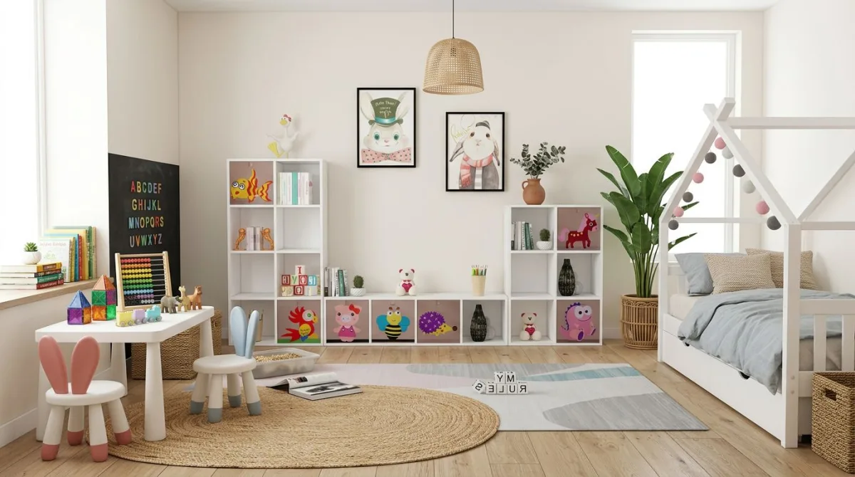 غرفة أطفال بتصميم تعليمي ممتع