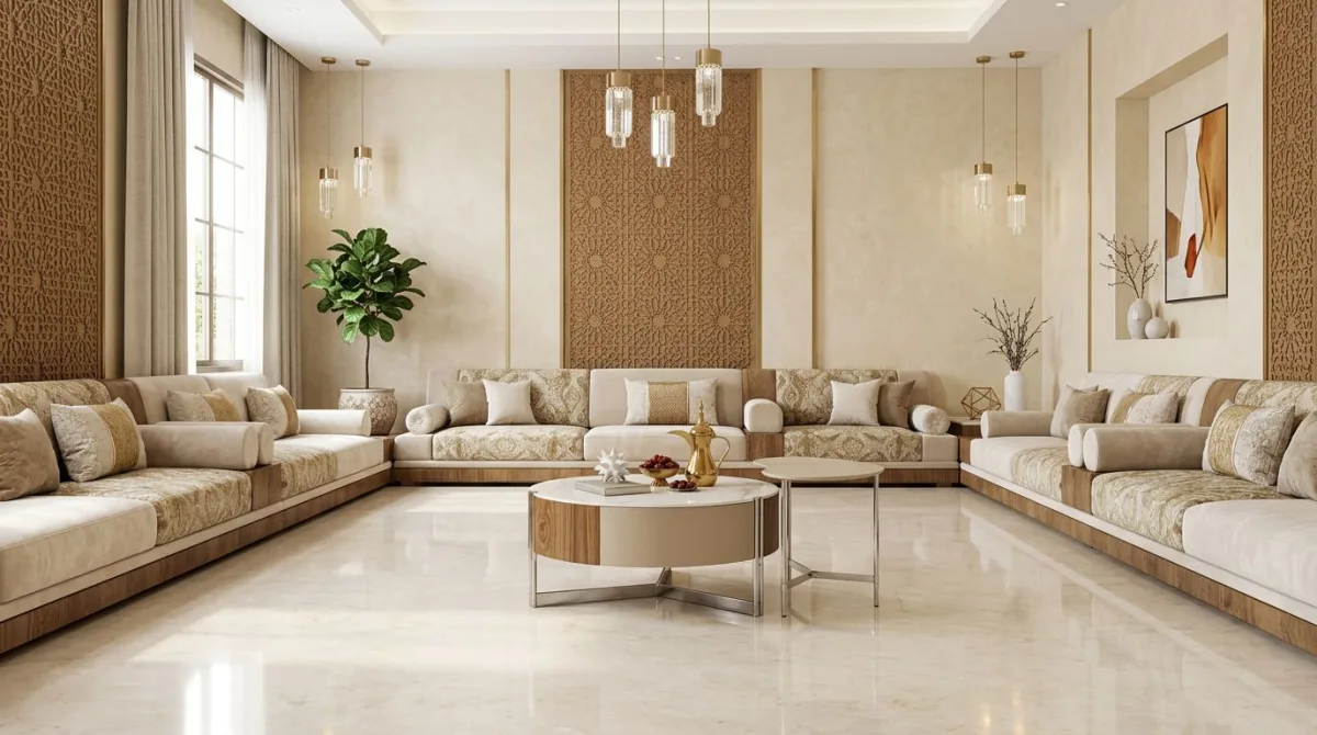 مجلس رجال بتصميم عصري دافئ