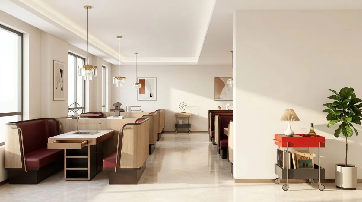 مطعم راقي بتصميم مودرن متميز