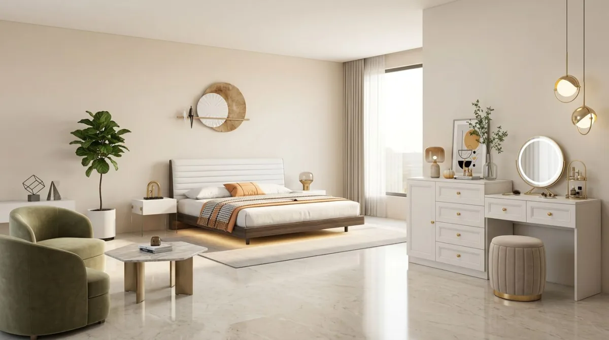 جناح فندقي فاخر بإطلالة مميزة