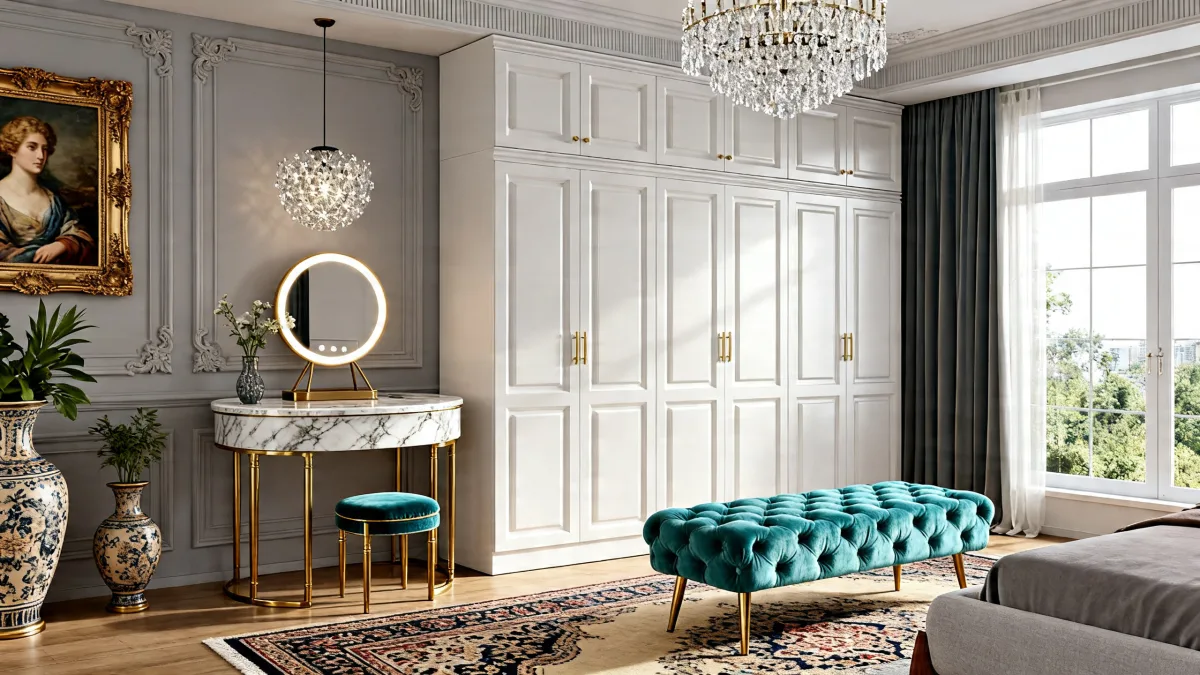 اكتشف أناقة غرفة نومك بتصميم كلاسيكي فاخر
